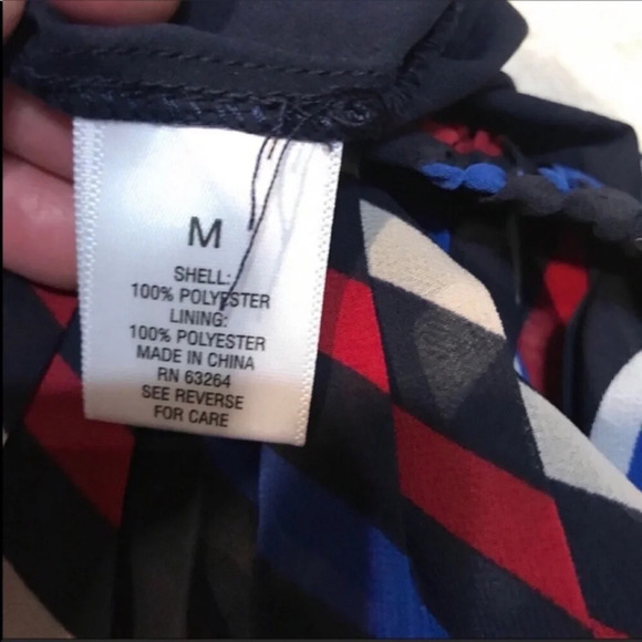 Roz & Ali Pleated Red White Blue Skirt Size M - Picture 5 of 7